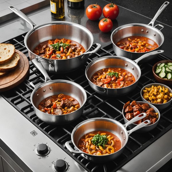 Quels sont les avantages d'une casserole en inox triple épaisseur pour une chaleur uniforme?