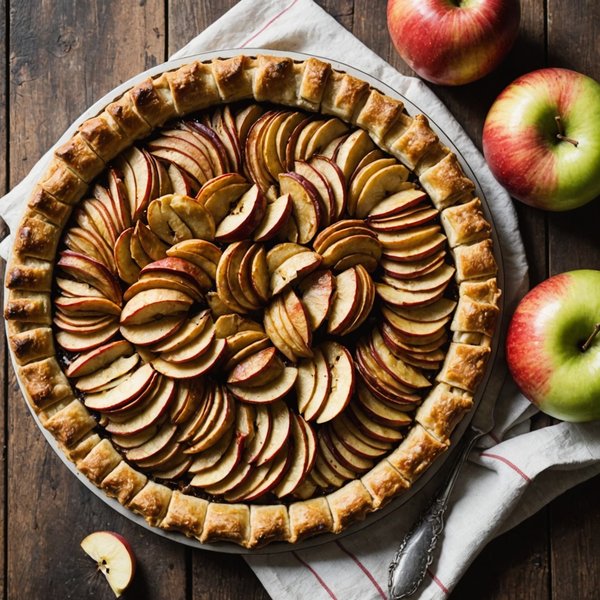 Comment réussir une tarte aux pommes rustique avec une pâte brisée maison?